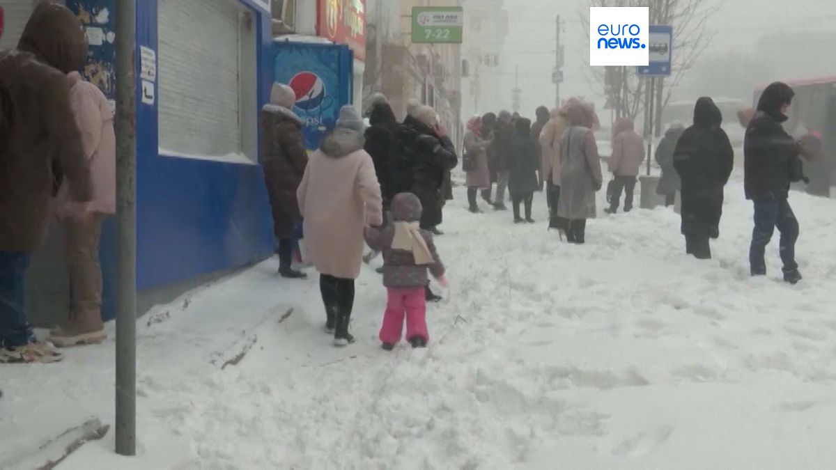Heftige Schneefälle im Osten von Russland