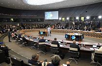 منظر عام لاجتماع مجلس دول حلف شمال الأطلسي-أوكرانيا في مقر الناتو- بروكسل،  11 أكتوبر 2023.