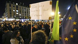 متظاهرون ضد معاداة السامية في رين، غرب فرنسا، 19 فبراير، 2019.