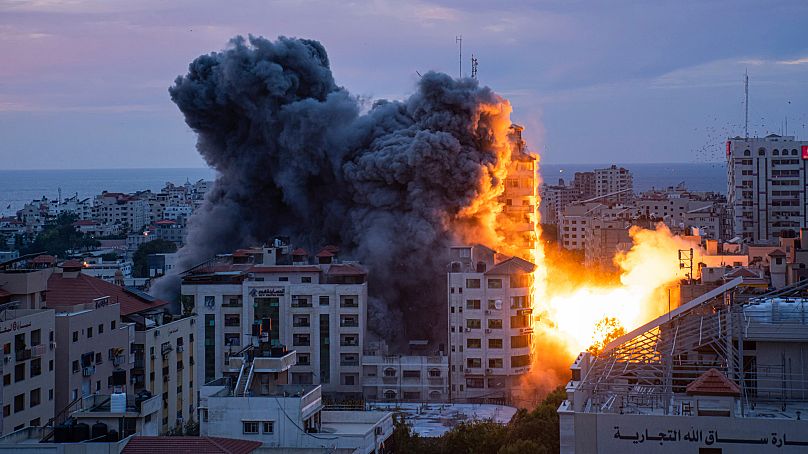 Bombardeamento israelita sobre a Faixa de Gaza logo a 7 de outubro