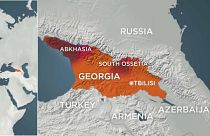 La mappa del confine tra Georgia e Ossezia del Sud.