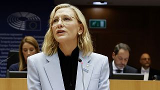 Cate Blanchett se dirigió al Parlamento Europeo el miércoles por la tarde, pronunciando el discurso de apertura de la sesión plenaria.