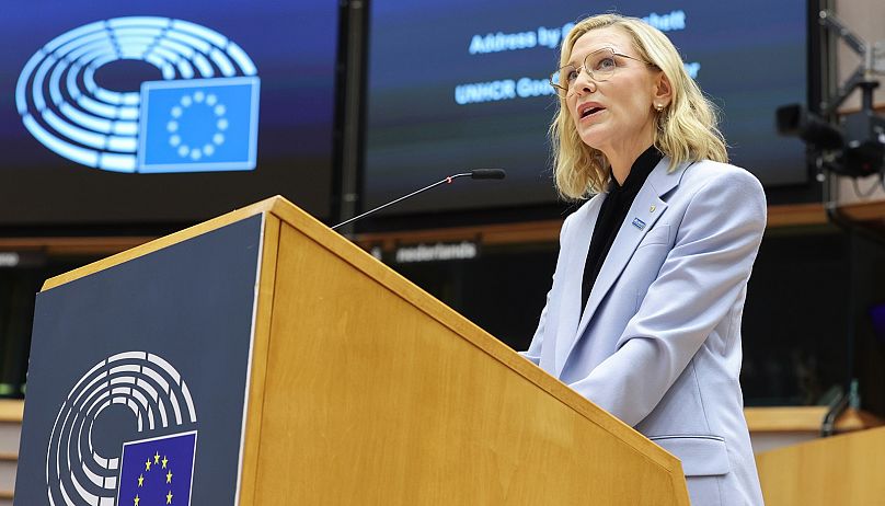 Cate Blanchett urged MEPs to honour the spirit of the 1951 Refugee Convention and debunk "dangerous myths" about asylum seekers.
