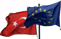 Türkiye ve AB bayrakları 