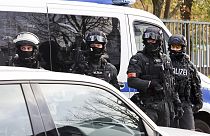 Forces de police au lycée de Hambourg. 8/11/2023