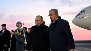 رئيس كازاخستان قاسم جومارت توكاييف يستقبل الرئيس الروسي فلاديمير بوتين  
