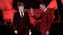Acting prime minister Pedro Sánchez and Catalan independence leader Carles Puigdemont.