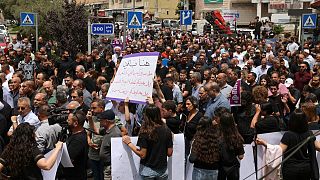 متظاهرون في مدينة يافا في أراضي 48 