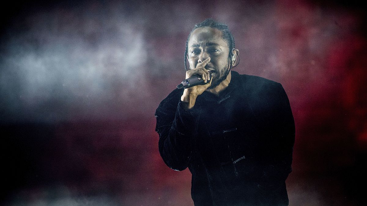 Kendrick Lamar performs at Coachella Music & Arts Festival at the Empire Polo Club in Indio, Calif., Sunday, April 16, 2017.