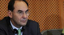 The Vice-President of the European Parliament Alejo Vidal-Quadras from Spain meets the media at the European Parliament in Brussels, Belgium.