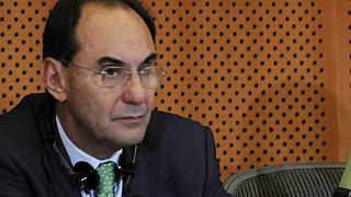 The Vice-President of the European Parliament Alejo Vidal-Quadras from Spain meets the media at the European Parliament in Brussels, Belgium.