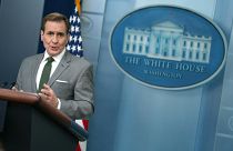 El portavoz de Seguridad Nacional de la Casa Blanca, John Kirby, durante una rueda de prensa en la Casa Blanca el 8 de noviembre