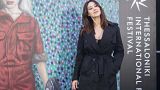 La actriz italiana Monica Bellucci posa para la prensa en el Festival Internacional de Tesalónica
