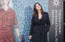La actriz italiana Monica Bellucci posa para la prensa en el Festival Internacional de Tesalónica