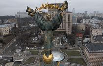 Монумент Независимости Украины в центре Киеве, где происходили основные события Революции Достоинства