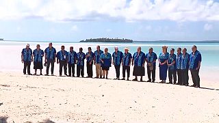 Líderes del Foro de las Islas del Pacífico, el 9 de noviembre de 2023, en las Islas Cook