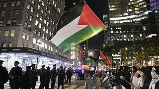 Διαδηλωτές υπέρ των παλαιστινίων