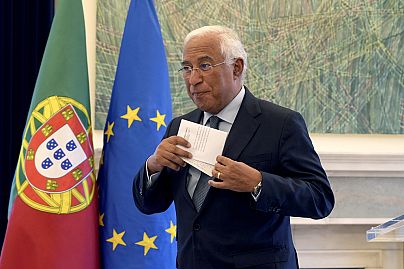Portuguese Prime Minister Antonio Costa leaves after a news conference in Lisbon, Portugal, Tuesday Nov. 7, 2023.