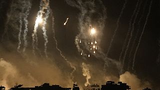 Der Himmel über Gaza-Stadt am 10.11.2023