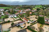 Inundações nos arredores da cidade de Montcravel, no departemento francês de Pas-de-Calais, esta sexta-feira.