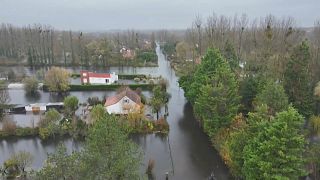 Hochwasser in Nordfrankreich am 10.11.23