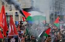 صورة من مسيرة سابقة لمساندة الفلسطينيين في باريس