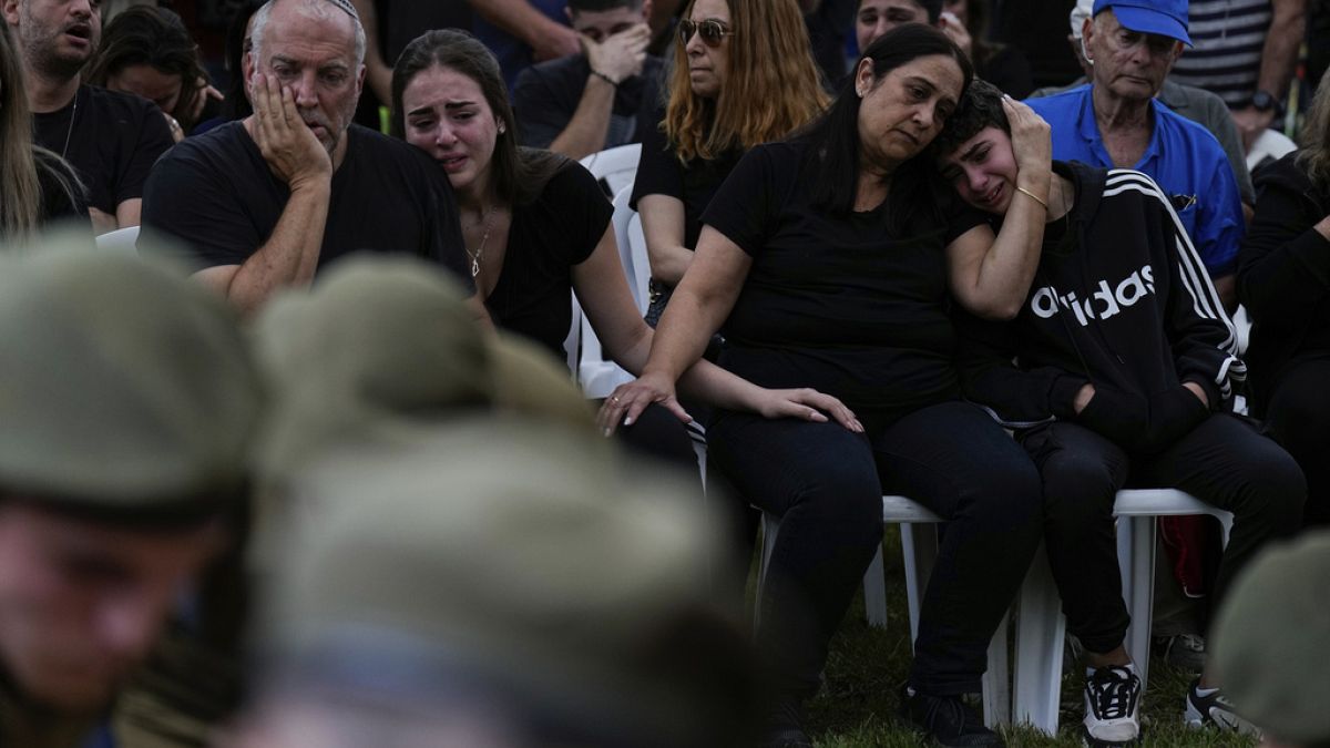 Egy izraeli katona temetése, Kfar Saba, 2023. november 12.