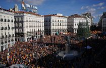 مظاهرة ضخمة في مدريد، إسبانيا