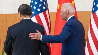 US President Joe Biden with Chinese President Xi Jinping before a meeting in 2022 