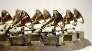  Наградите Grammy са показани в Grammy Museum Experience в Prudential Center в Нюарк, Ню Джърси на 10 октомври, 2017 година 