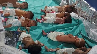 أطفال حديثي الولادة في مستشفى الشفاء في غزة