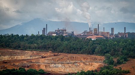 A general view shows a nickel mine operated by nickel mining company Vale Indonesia in Sorowako on July 28, 2023.