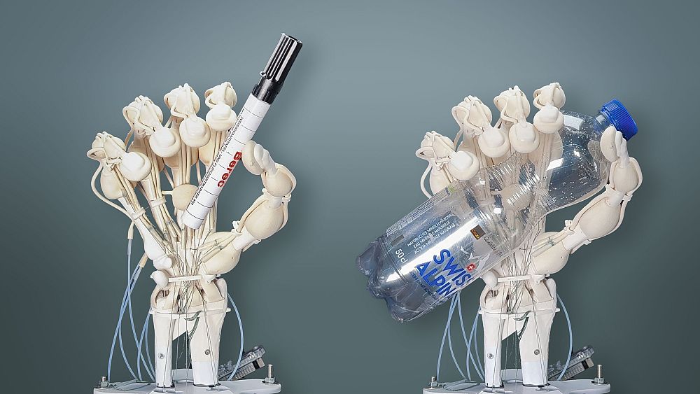 Монтаж на изображение на меки роботизирани ръчни предмети  Авторско право ETH