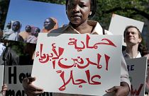 نعمت أحمدي، في احتجاج بالسفارة السودانية في دارفور