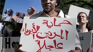 نعمت أحمدي، في احتجاج بالسفارة السودانية في دارفور