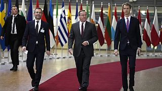 Ministros à chegada ao Conselho Europeu para reunião de Defesa