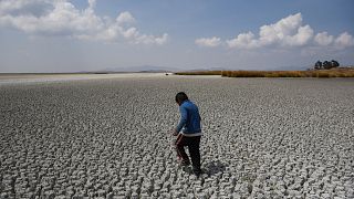  Езерото Титикака, най-големият сладководен басейн в Латинска Америка, се движи към рекордно ниско равнище като ухапвания от суша. 