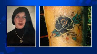 ARQUIVO: Imagem de Rita Roberts e da sua tatuagem caraterística