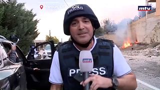 Uno de los periodistas que se encontraban en Yaroun cuando dos misiles israelíes impactaron sobre la zona.