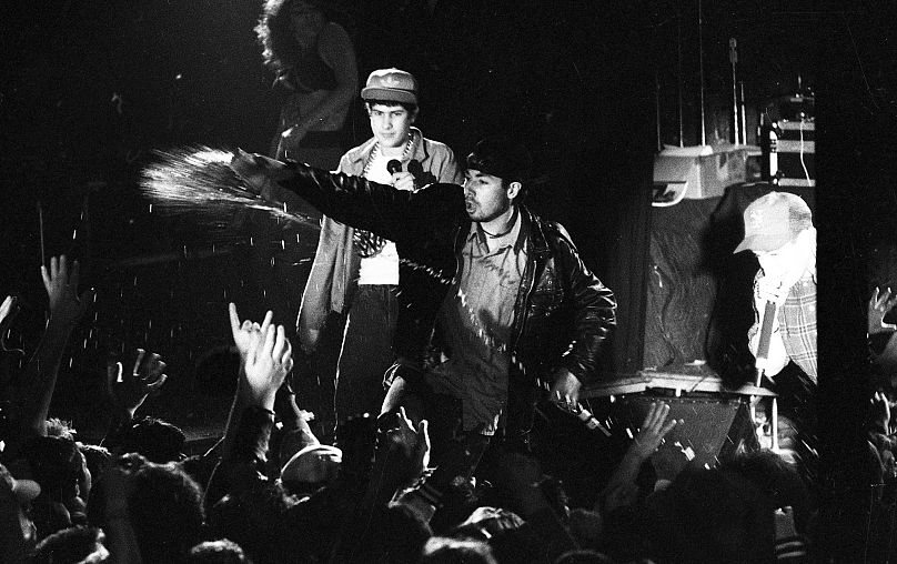 Beastie Boys perform in Wolfgang's in San Francisco in 1987