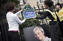 Акция памяти Анны Политковской в Париже