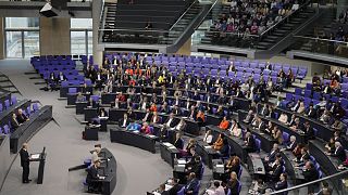 Képünk illusztráció: a német parlament alsóházának plenáris ülése