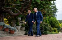 Президент США Джо Байден и председатель КНР Си Цзиньпин встретились в историческом поместье Филоли к югу от Сан-Франциско, Калифорния, 15 ноября 2023 года.