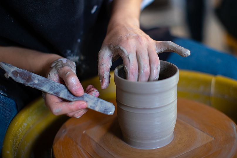 Classes at Clay Encounters cover a range of techniques from wheel throwing to hand-building