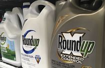 Containers of Roundup sit on a store shelf on Feb. 24, 2019, in San Francisco.