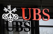 Swiss multinational investment bank UBS' logo.