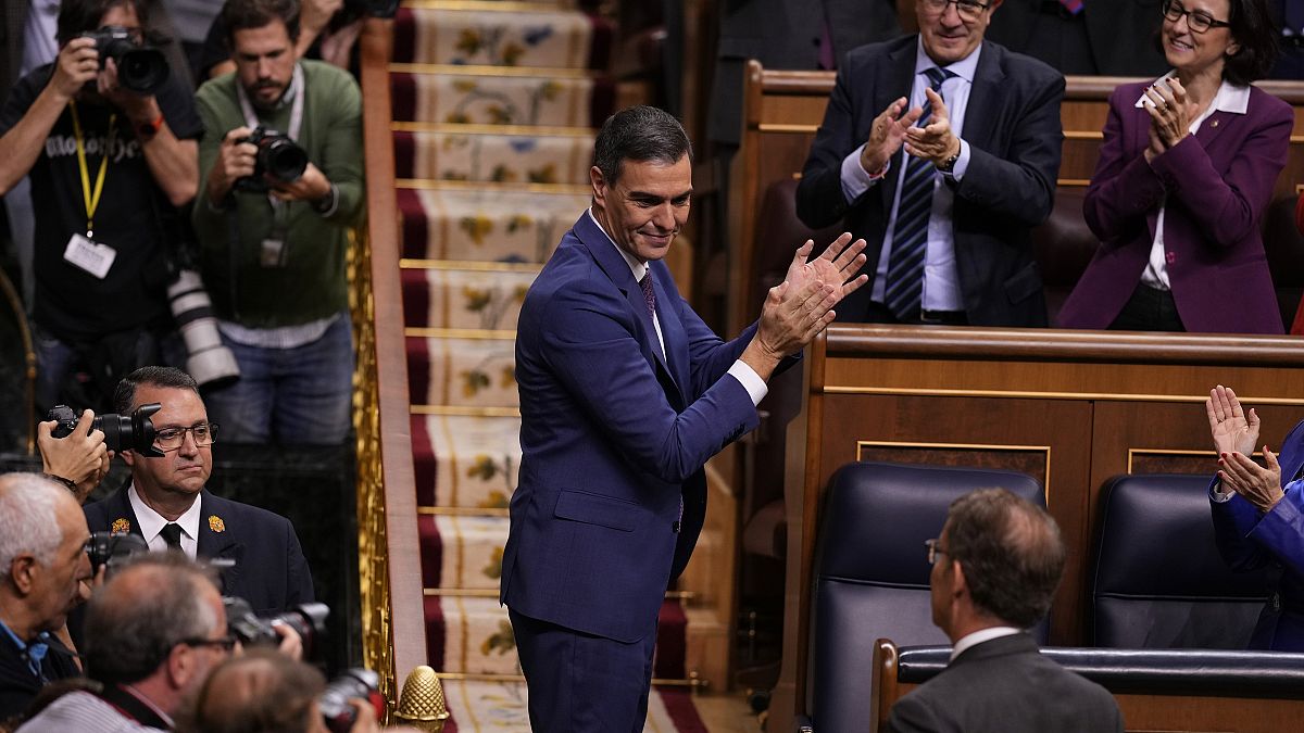 بيدرو سانشيز في البرلمان الإسباني