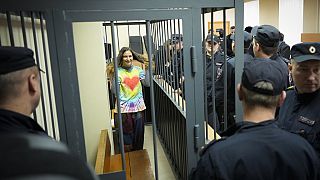 L’artiste russe Alexandra Skotchilenko condamnée à sept ans de prison à Saint-Pétersbourg, le 16 novembre 2023.