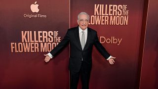 Martin Scorsese, director and co-writer of "Killers of the Flower Moon," poses at the Los Angeles premiere of the film, Monday, Oct. 16, 2023