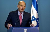 Photo d'archive d'Ehud Olmert lorsqu'il était Premier ministre d'Israël.